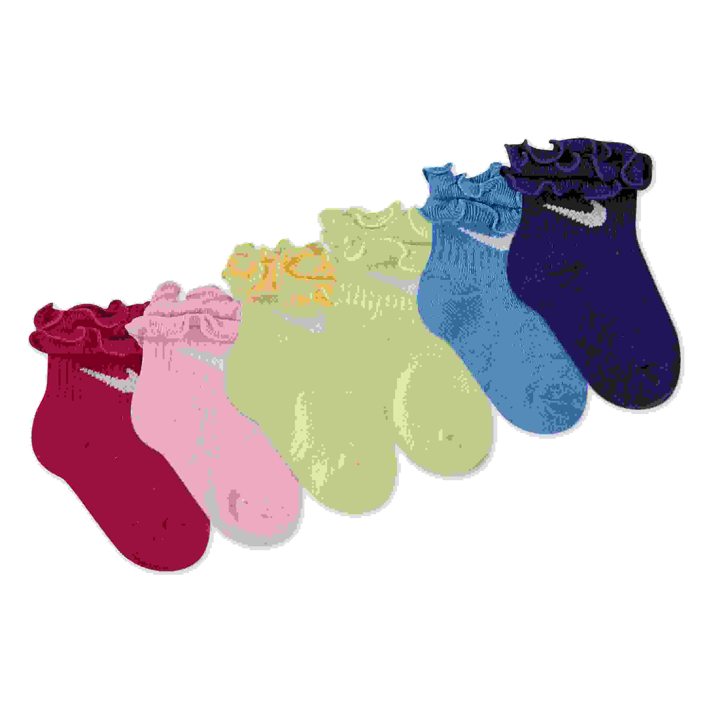 Nike Ruffle 6-Pack Toddler Kids' Socks